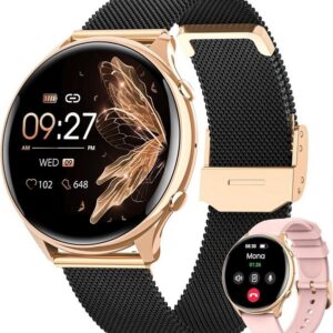 AIMIUVEI Smartwatch (1,39 Zoll, Andriod iOS), mit120+SportMenstruationszyklusSpO2PulsuhrSchlafmonitorSchrittzähler