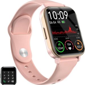 Gardien Smartwatch (1.83 Zoll, Andriod iOS), mit Telefonfunktionfitnessuhr 100+ SportmodiSpO2-Monitor Schlafmonitor