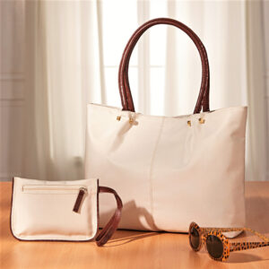 Taschenset 2 tlg. beige