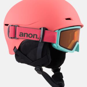 Anon Kids' Define Ski & Snowboard Helmet, Coral, SM