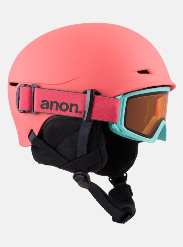 Anon Kids' Define Ski & Snowboard Helmet, Coral, SM