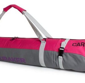 BRUBAKER Skitasche Carver Pro Ski Tasche - Pink und Grau (Skibag für Skier und Skistöcke, 1-tlg., reißfest und schnittfest), gepolsterter Skisack mit Zipperverschluss