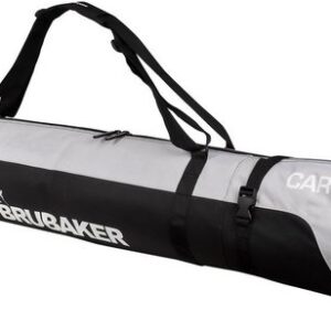 BRUBAKER Skitasche Carver Pro Ski Tasche - Schwarz Silber (Skibag für Skier und Skistöcke, 1-tlg., reißfest und schnittfest), gepolsterter Skisack mit Zipperverschluss