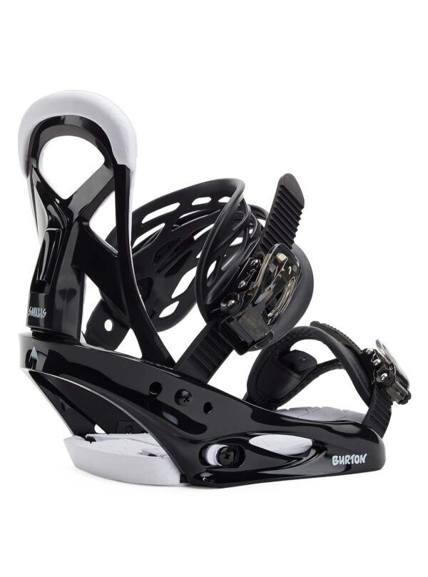 Burton Kids' Smalls Re:Flex Snowboard Bindings, Black, L