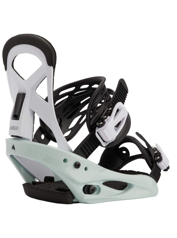 Burton Kids' Smalls Re:Flex Snowboard Bindings, Neo-Mint / White, L