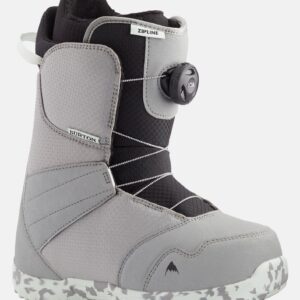 Burton Kids' Zipline BOA® Snowboard Boots, Gray / Neo-Mint, 5K