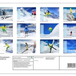 CALVENDO Wandkalender Ski und Snowboard - Leidenschaft im Schnee (Premium, hochwertiger DIN A2 Wandkalender 2023, Kunstdruck in Hochglanz)