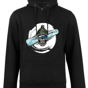 Cotton Prime® Hoodie Skull on Snowboarding mit weichem Innenfleece