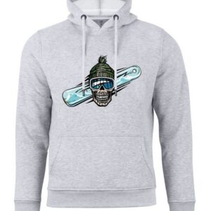 Cotton Prime® Hoodie Skull on Snowboarding mit weichem Innenfleece