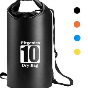 Fitgenics Drybag Fitgenics Dry Bag Trockensack wasserdichte Trockentasche wasserfest strandsafe Beutel für Kajak Boot Angeln Rafting Wassersport Camping Snowboarden Wandern Kanu Tauchen Segeln Surfen, Multifunktional