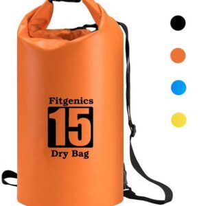 Fitgenics Drybag Fitgenics Dry Bag Trockensack wasserdichte Trockentasche wasserfest strandsafe Beutel für Kajak Boot Angeln Rafting Wassersport Camping Snowboarden Wandern Kanu Tauchen Segeln Surfen, Multifunktional