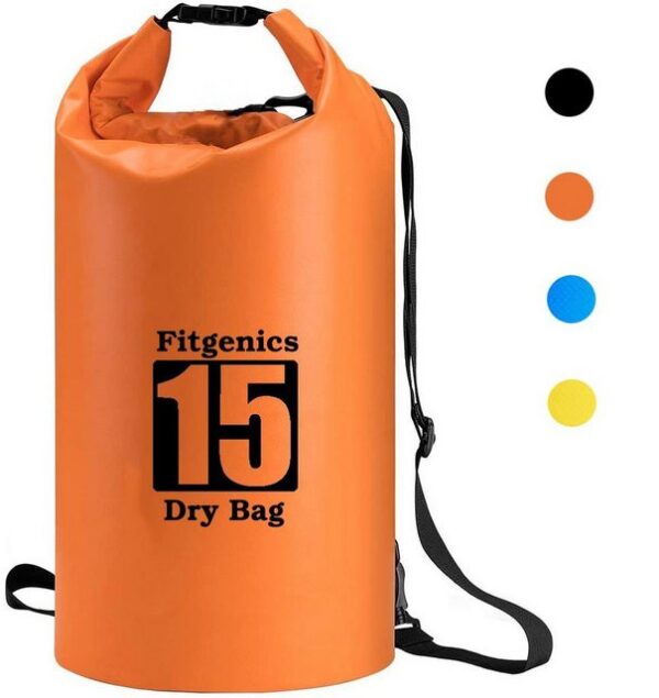 Fitgenics Drybag Fitgenics Dry Bag Trockensack wasserdichte Trockentasche wasserfest strandsafe Beutel für Kajak Boot Angeln Rafting Wassersport Camping Snowboarden Wandern Kanu Tauchen Segeln Surfen, Multifunktional