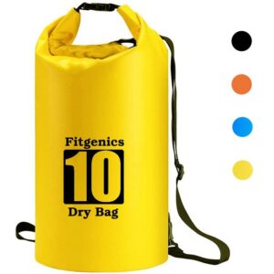 Fitgenics Drybag Fitgenics Dry Bag Trockensack wasserdichte Trockentasche wasserfest strandsafe Beutel für Kajak Boot Angeln Rafting Wassersport Camping Snowboarden Wandern Kanu Tauchen Segeln Surfen, Multifunktional