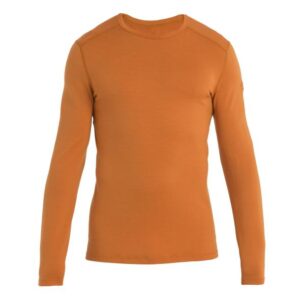 Icebreaker Mens 260 Tech LS Crewe Herren Funktionsunterhemd (Orange XXL ) Skiunterwäsche