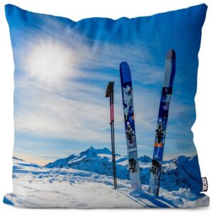 Kissenbezug, VOID (1 Stück), Sofa-Kissen Winter Skifahren Alpen Ski Berge Urlaub Reise Schnee Winter Bergsteigen Skier Sport Österreich