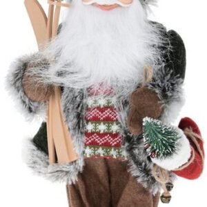 Koopman Weihnachtsfigur Braun (1 St), Weihnachtsmann, Kunststoff, 43 cm, Farbe: Braun - Skier