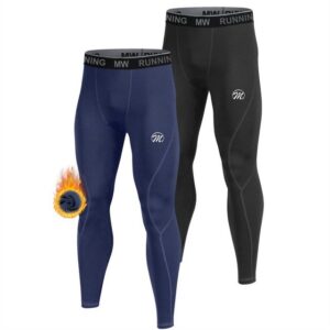 MEETYOO Thermohose Herren Winter Lang Unterhosen (Thermohose und Skiunterwäsche, Warm und Ultra Weich, Perfekte Leggings 2er Pack) für Zuhause und Outdoor Aktivitäten