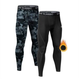 MEETYOO Thermohose Herren Winter Lang Unterhosen (Thermohose und Skiunterwäsche, Warm und Ultra Weich, Perfekte Leggings 2er Pack) für Zuhause und Outdoor Aktivitäten