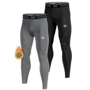 MEETYOO Thermohose Herren Winter Lang Unterhosen (Thermohose und Skiunterwäsche, Warm und Ultra Weich, Perfekte Leggings 2er Pack) für Zuhause und Outdoor Aktivitäten