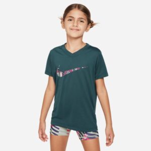 Nike Kinder G Dri-FIT V-Neck Tee (Dunkelgrün XS ) Skiunterwäsche