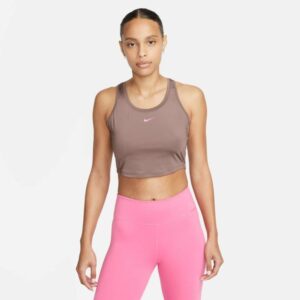 Nike W NK One Dri-Fit Crop Tank Top Novelty Damen (Pflaume M ) Skiunterwäsche