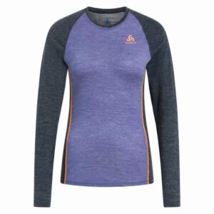 Odlo Natural Performance PW 150 Bl Top Crew Neck L/S W Damen (Dunkelblau L ) Skiunterwäsche