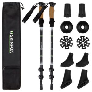 SKINFOX S1 Aluminium - Gruen Tourenstock Trekkingstöcke Skistock Skitourensto...