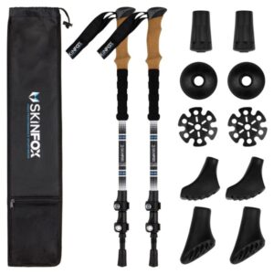 SKINFOX S1 Carbon - Blau Tourenstock Trekkingstöcke Skistock Skitourenstock S...