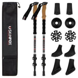 SKINFOX S1 Carbon - Rot Tourenstock Trekkingstöcke Skistock Skitourenstock Sk...