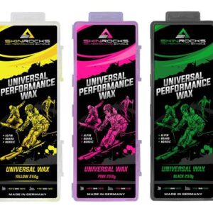 SkinRocks Universal Skiwachs Snowboard Bügelwachs All IN ONE Wax 750g Farben Mix