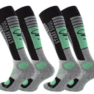 Stark Soul® Skisocken Ski & Snowboard Socken mit Spezialpolsterung, 2 Paar, Funktionssocken 2er-Pack, weiche Polsterungen an den Belastungszonen, Dehnungszonen am Knöchel und Spann, Weiche Zehennaht