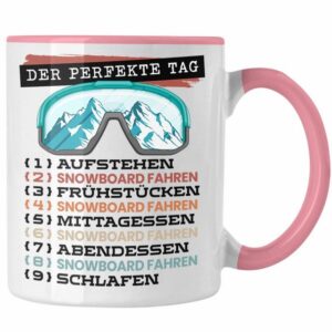 Trendation Tasse Trendation - Snowboard Tasse Geschenk Becher Der Perfekte Tag Snowboar