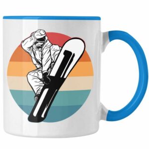 Trendation Tasse Trendation - Snowboard Tasse Geschenk Lustige Grafik Retro Snowboardfahrer