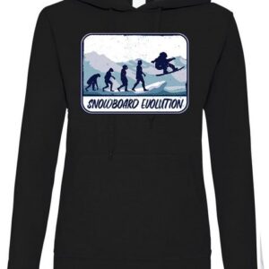 Youth Designz Kapuzenpullover Snowboard Evolution Damen Hoodie Pullover mit trendigem Frontprint