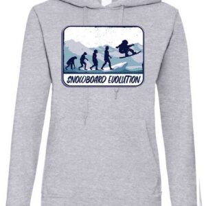 Youth Designz Kapuzenpullover Snowboard Evolution Damen Hoodie Pullover mit trendigem Frontprint