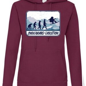 Youth Designz Kapuzenpullover Snowboard Evolution Damen Hoodie Pullover mit trendigem Frontprint