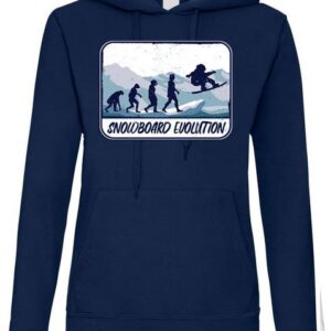 Youth Designz Kapuzenpullover Snowboard Evolution Damen Hoodie Pullover mit trendigem Frontprint