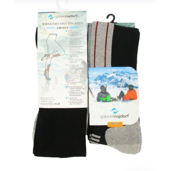 gabriel najdorf Skisocken ski strümpfhose Thermostrumpfhose für herren und damen, thermal ski tights ski unterwäsche skihosen socken (Beutel) Wintersocken Kompressionssocken mit extra starker Polsterung höchste Wärmeisolation Damen und Herren Skisocken Snowboard Extreme Socken