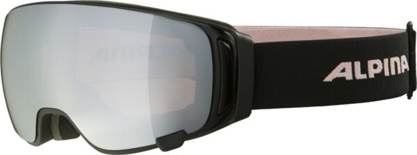 Alpina Double Jack Mag Quattroflex Lite Skibrille (151 black/rose matt, Scheibe: Quattroflex Lite (S1) + mirror black (S3))