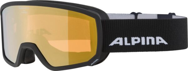 Alpina Scarabeo S Skibrille Mirror (833 black, Scheibe: Hicon MIRROR, gold (S2))