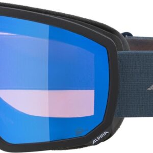 Alpina Scarabeo S Skibrille Mirror (881 black/dirtblue matt, Scheibe: Q-Lite blue (S2))