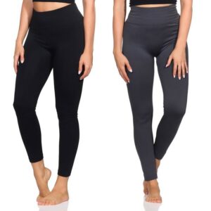 Aurela Damenmode Thermoleggings Damenleggings leicht angeraute Thermoleggings Skiunterwäsche (1-tlg) mit hohem Komfortbund (Wabenbund), max. Körpergröße bis 1,69m