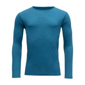 Devold of Norway Breeze LS-Shirt Crew Neck Men Herren Funktionsunterhemd (Blau L ) Skiunterwäsche