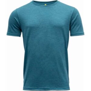 Devold of Norway Eika 100% Merino Herren T-Shirt (Blau XL) Skiunterwäsche