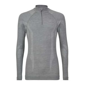 Falke Wool-Tech LS Zip-Shirt Regular Fit M Herren (Hellgrau L ) Skiunterwäsche