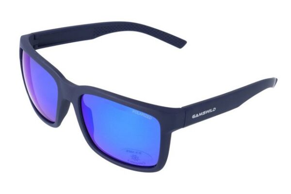 Gamswild Sonnenbrille UV400 Sportbrille Skibrille Fahrradbrille polarisiert verspiegelte Gläser Damen Herren Unisex schmale Modell WM7432 in blau, grau, rot