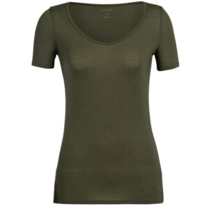 Icebreaker W Siren SS Sweetheart Damen T-Shirt (Oliv XS ) Skiunterwäsche