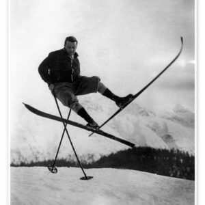 Posterlounge Poster Vintage Ski Collection, Kunst mit Skier, Vintage Fotografie