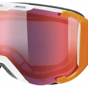 uvex Snowstrike Litemirror Skibrille (1326 white/orange, mirror red/clear)