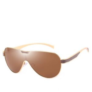 AquaBreeze Sonnenbrille Pilotenbrille Sonnenbrille Herren UV400 polarisierte Sportbrille mit ultraleichtem Metallrahmen